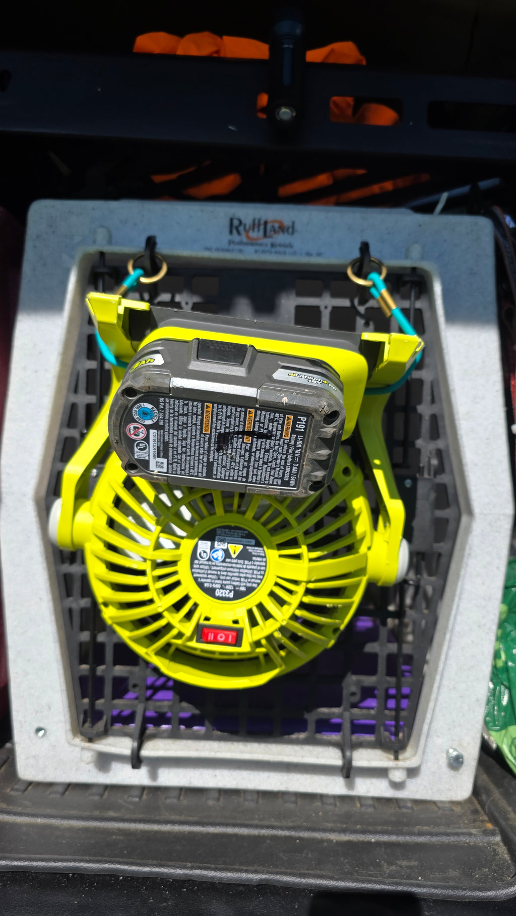 Ryobi Fan Holder for crates